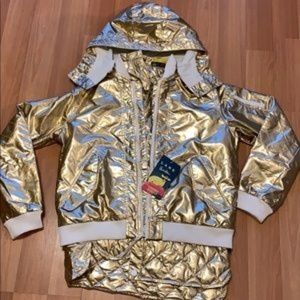 NWT Burton x L.A.M.B. Gold Cherry Bomber